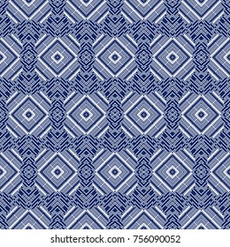 Vector seamless pattern, abstract geometric background illustration, fabric textile pattern