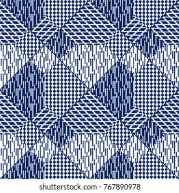 Vector seamless pattern, abstract geometric background illustration, fabric textile pattern