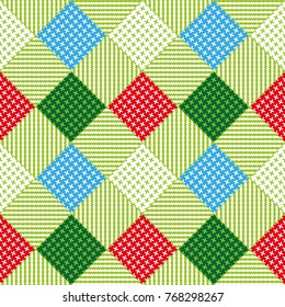 Vector seamless pattern, abstract geometric background illustration, fabric textile pattern