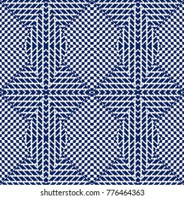 Vector seamless pattern, abstract geometric background illustration, fabric textile pattern