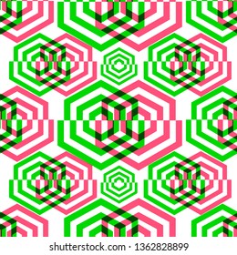 Vector seamless pattern from abstract geometry design elements