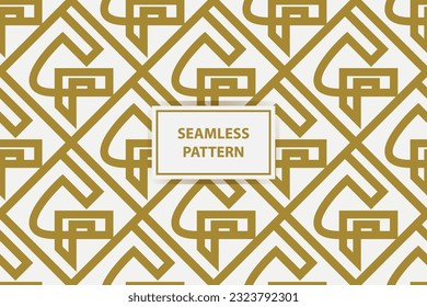 Vector seamless pattern. Abstract graphic background with squares, lines, grid. Simple geo texture. Ethnic style ornament. Repeat vintage design for decor, print, fabric