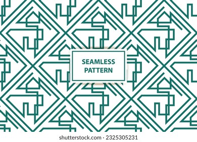 Vector seamless pattern. Abstract graphic background. Ethnic style ornament. Repeat vintage design for decor, print, textile, fabric, fashion
