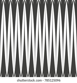 Vector seamless pattern. Abstract graphic monochrome background with rhombuses, zigzag shapes, mesh grid texture.White and black
