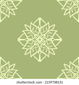Vector seamless pattern with abstract green floral shapes. Print for fabric, clothing, notebooks, scrapbooking, wrapping paper