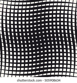 Vector seamless pattern. Abstract grid background. Repeating monochrome structure.