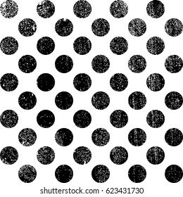 vector seamless pattern with abstract grunge circles. geometric texture for greeting card. Old style vintage design. Graphic illustration