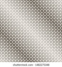 Vector seamless pattern. Abstract halftone background. Modern stylish texture. Repeating grid with rhombuses and dots of the different size. Gradation from bigger to smaller.