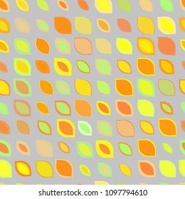 Vector seamless pattern with abstract lemons lime, green, yellow, orange