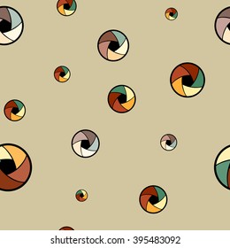 vector seamless pattern with abstract lens background color Kraft paper
