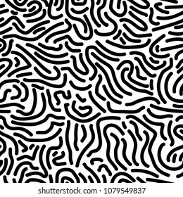 vector seamless pattern abstract line doodle isolated on white background