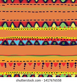 vector seamless pattern with abstract lines. geometric art print. fashion, memphis style design. ethnic hipster backdrop. Wallpaper, cloth design, fabric, paper, cover, textile. hand drawn.