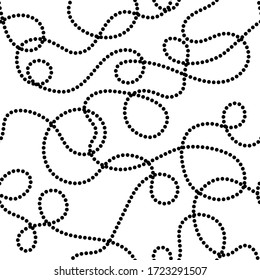 Vector seamless pattern with abstract lines from circles. Design for textile, wallpaper, wrapping paper