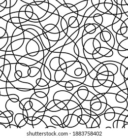 Vector seamless pattern with abstract lines and shapes. Simple design for textile, wallpaper, wrapping paper