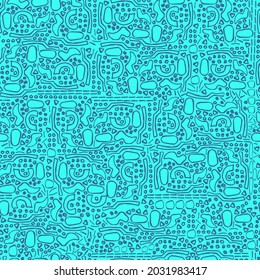 vector seamless pattern Abstract Modern Shapes . Simple geometric pattern  with different figures. Artistic folk shapes.