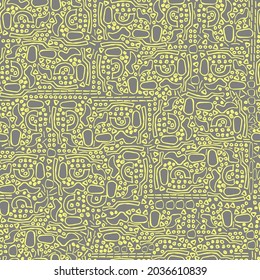 vector seamless pattern Abstract Modern Shapes . Simple geometric pattern  with different figures. Artistic folk shapes.