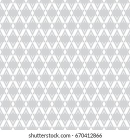 Vector seamless pattern. Abstract monochrome textured background. Modern elegant geometrical texture with repeating rhombuses, strips, triangles. Surface for wrapping paper, shirts, cloths.