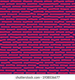 Vector seamless pattern. Abstract organic dash lines texture. Monochrome tileable background with smooth natural maze. Trendy chaotic surface pattern design.