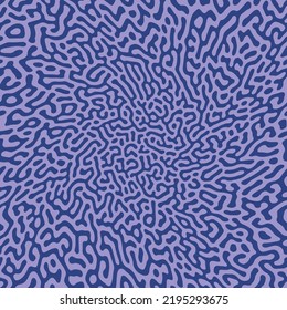 Vector seamless pattern. Abstract organic stylish texture with blue smooth natural maze. Repeating coral and brain shape tileable background. Trendy surface design for wrapping, product surface.