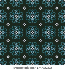Vector seamless pattern with abstract ornament. Background in ethnic motifs. Universal textile design.