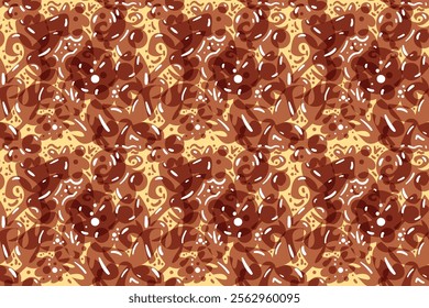 vector seamless pattern. abstract plant geometric multilayer ornament. ornate background for packaging, fabric, menu for restaurant, cafe, coffee shop.