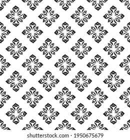 Vector seamless pattern with abstract rhombus on white background