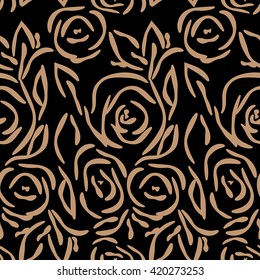 Vector seamless pattern. Abstract roses (2)