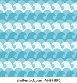 Vector seamless pattern with the abstract sea waves