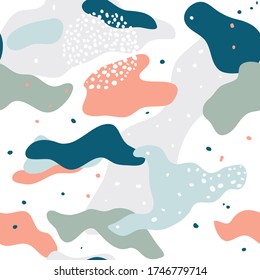 Vector seamless pattern with abstract shapes