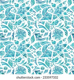 Vector seamless pattern with abstract shapes for gift card invitation poster design
