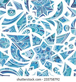 Vector seamless pattern with abstract shapes for gift card invitation poster design