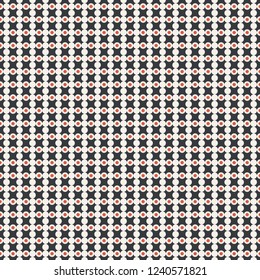 Vector seamless pattern. Abstract small textured background. Classical simple geometrical texture with repeating crosses, dots. Surface for wrapping paper, shirts, cloths. Digital paper.