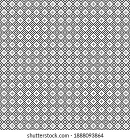 Vector seamless pattern. Abstract small textured background. Classical simple geometrical texture with repeating crosses, rhombuses. Surface for wrapping paper, shirts, cloths.