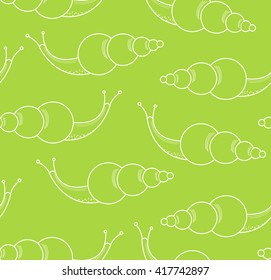 Vector seamless pattern. Abstract snail background. EPS 10.
