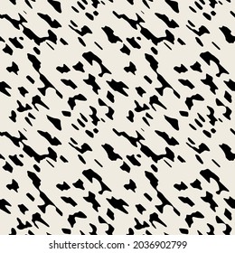 Vector seamless pattern. Abstract spotty texture. Natural monochrome design. Creative background with blots. Decorative organic swatch.