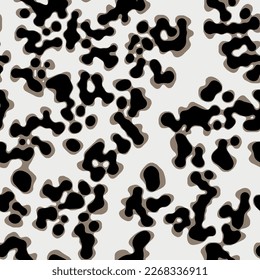 Vector seamless pattern. Abstract spotty texture. Natural layered design. Creative background with smooth blots. Decorative organic swatch.