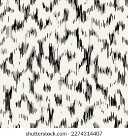 Vector seamless pattern. Monochrome organic shapes texture. Abstract  rounded messy lines stylish background. Stock Vector