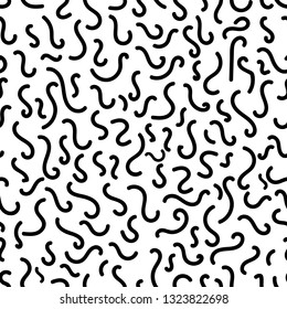 Vector Seamless Pattern Abstract Squiggles Memphis Stock Vector ...