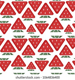Vector seamless pattern with abstract strawberry.