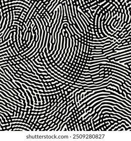 Vector seamless pattern. Abstract striped texture. Monochrome natural spots. Creative background with fluid blots. Decorative tileable design.