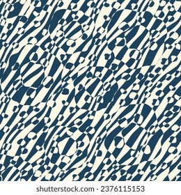 vector seamless pattern with abstract stripes