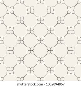 Vector seamless pattern. Abstract stylish background with stylized petals. Modern graphic design.