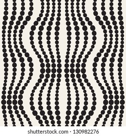 Vector seamless pattern. Abstract stylish background with beads