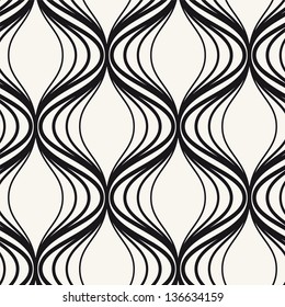 Vector seamless pattern. Abstract stylish background. Wavy regular pattern