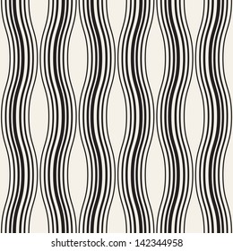 Vector seamless pattern. Abstract stylish background. Wavy regular pattern