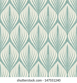 Vector seamless pattern. Abstract stylish background with stylized petals. Fabric texture