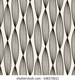 Vector seamless pattern. Abstract stylish background with stylized petals