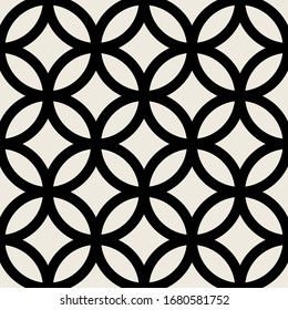 Vector seamless pattern. Abstract stylish background with stylized petals