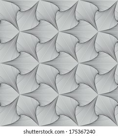 Vector seamless pattern. Abstract stylish background with stylized petals 