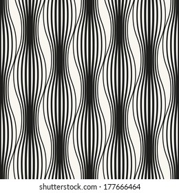 Vector seamless pattern. Abstract stylish background. Wavy regular pattern